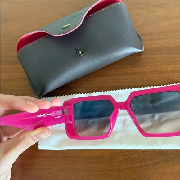 Pink Etnia Barcelona oversized square designer sunglasses - Picture 3 of 5